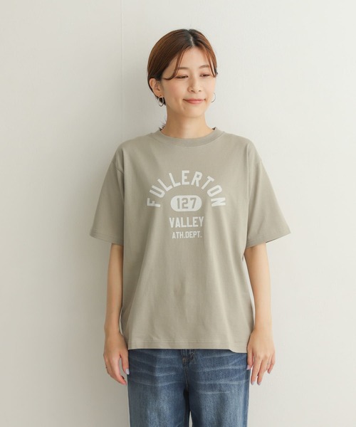 URBAN RESEARCH DOORS（アーバンリサーチドアーズ）の「FULLERTON プリントTシャツ（Tシャツ/カットソー・レディース・ネイビー/オフホワイト/ライトカーキ・MEDIUM）」の20枚目の写真