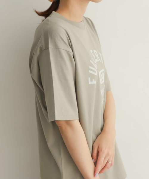 URBAN RESEARCH DOORS（アーバンリサーチドアーズ）の「FULLERTON プリントTシャツ（Tシャツ/カットソー・レディース・ネイビー/オフホワイト/ライトカーキ・MEDIUM）」の7枚目の写真
