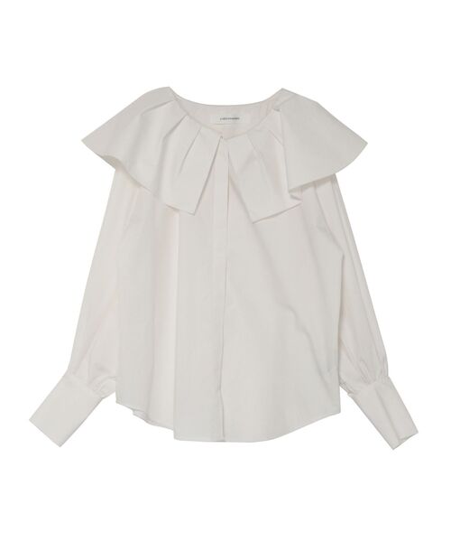 LAGUNAMOON(ラグナムーン)の「タックカラーシャツ(シャツ/ブラウス・レディース・ホワイト/ブラック/ブルー・FREE)」の2枚目の写真