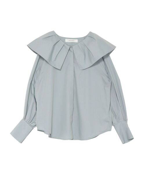 LAGUNAMOON(ラグナムーン)の「タックカラーシャツ(シャツ/ブラウス・レディース・ホワイト/ブラック/ブルー・FREE)」の9枚目の写真