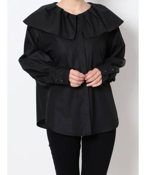 LAGUNAMOON(ラグナムーン)の「タックカラーシャツ(シャツ/ブラウス・レディース・ホワイト/ブラック/ブルー・FREE)」の13枚目の写真