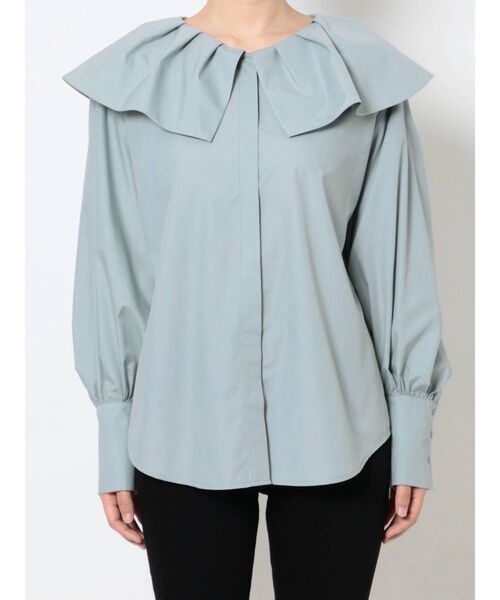 LAGUNAMOON(ラグナムーン)の「タックカラーシャツ(シャツ/ブラウス・レディース・ホワイト/ブラック/ブルー・FREE)」の10枚目の写真