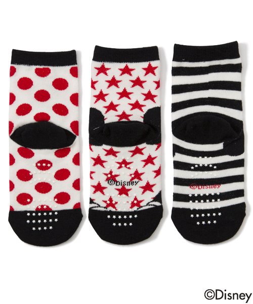 X-girl Stages（エックスガールステージス）の「【Disney（ディズニー）】3-PIECE SOCKS Disney（ソックス/靴下・キッズ・パープル/ピンク/ブラック・LARGE/SMALL/MEDIUM）」の4枚目の写真