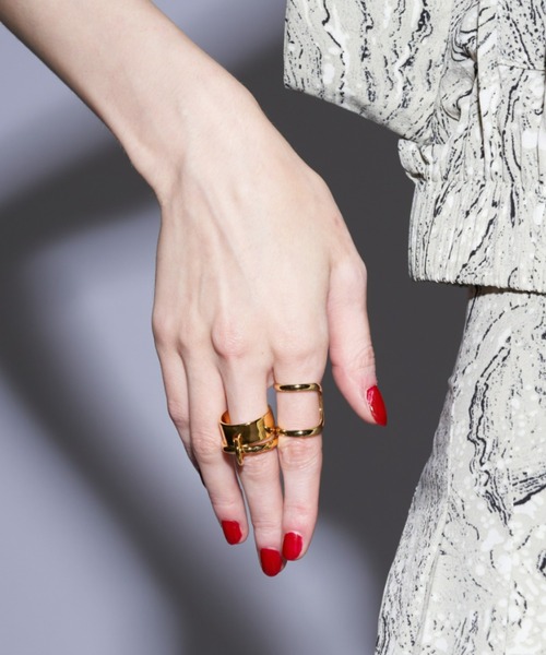 Solace(ソレイス)の「ダブルリング(リング・レディース・シルバー/ゴールド・FREE)」の1枚目の写真