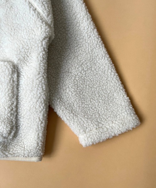 JUGLANS(ユグランス)の「☆ 軽やかな着心地。ボアショート丈ブルゾン 51-1097(ブルゾン・レディース・クリーム/ライトグレー/ネイビー/ダークベージュ・FREE)」の12枚目の写真