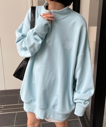 WEGO | WEGO/ヘビーウエイト ハーフZIPワンポイントプルオーバー(スウェット)