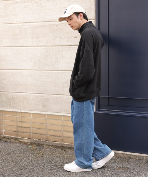 WEGO(ウィゴー)の「WEGO/ヘビーウエイト ハーフZIPワンポイントプルオーバー(スウェット・メンズ・ブラック/サックスブルー/ベージュ/グレー系その他・MEDIUM/LARGE)」の13枚目の写真