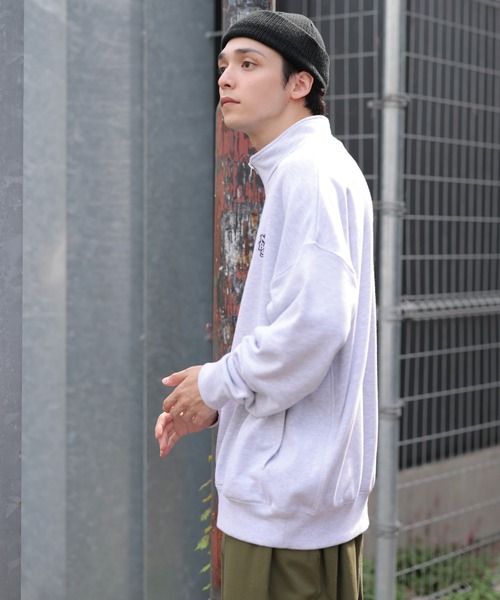 WEGO(ウィゴー)の「WEGO/ヘビーウエイト ハーフZIPワンポイントプルオーバー(スウェット・メンズ・ブラック/サックスブルー/ベージュ/グレー系その他・MEDIUM/LARGE)」の20枚目の写真