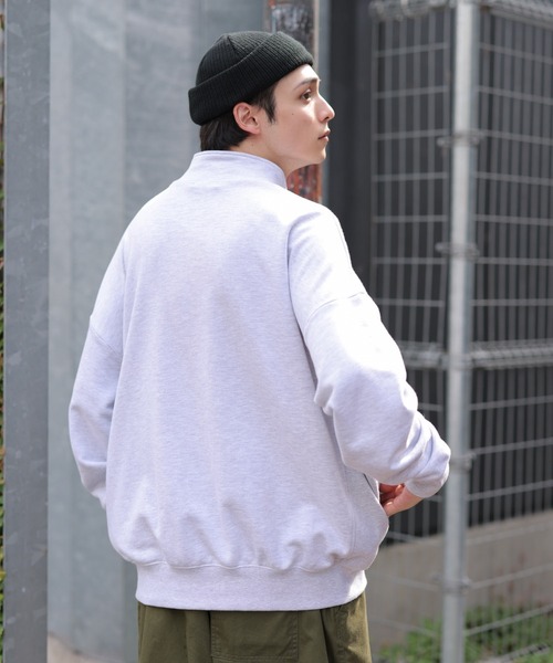 WEGO(ウィゴー)の「WEGO/ヘビーウエイト ハーフZIPワンポイントプルオーバー(スウェット・メンズ・ブラック/サックスブルー/ベージュ/グレー系その他・MEDIUM/LARGE)」の21枚目の写真