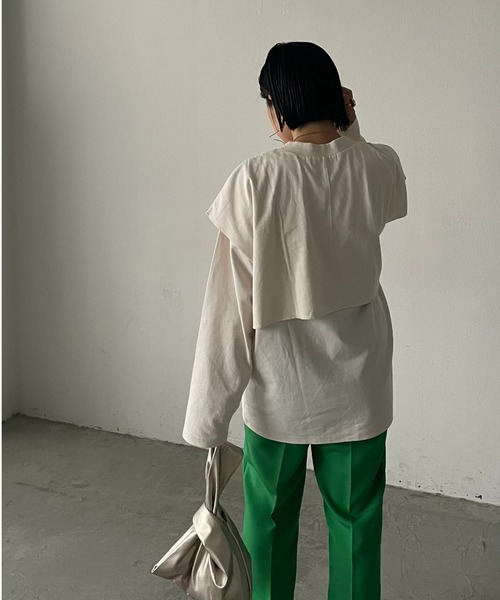 AIC.（エーアイシー）の「レイヤードロンティー/アンサンブル/セット（アンサンブル・レディース・ブラック/イエロー/ホワイト系・FREE）」の5枚目の写真