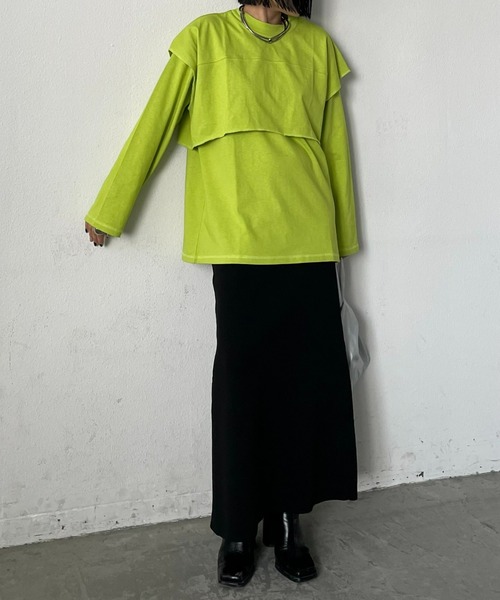 AIC.（エーアイシー）の「レイヤードロンティー/アンサンブル/セット（アンサンブル・レディース・ブラック/イエロー/ホワイト系・FREE）」の10枚目の写真