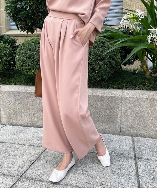 StyleSea（スタイルシー）の「ツータックワイドパンツ（その他パンツ・レディース・ブラック/ブルー/コーラル・FREE）」の3枚目の写真