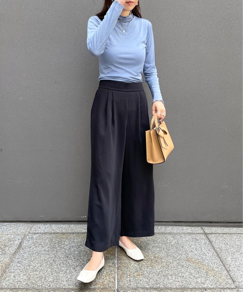 StyleSea（スタイルシー）の「ツータックワイドパンツ（その他パンツ・レディース・ブラック/ブルー/コーラル・FREE）」の5枚目の写真