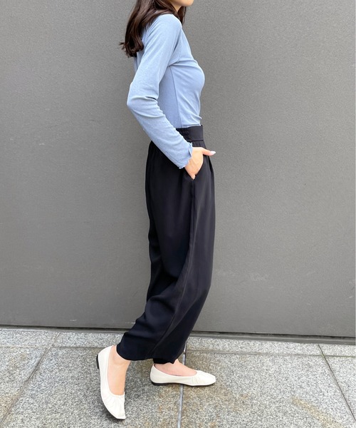 StyleSea（スタイルシー）の「ツータックワイドパンツ（その他パンツ・レディース・ブラック/ブルー/コーラル・FREE）」の6枚目の写真