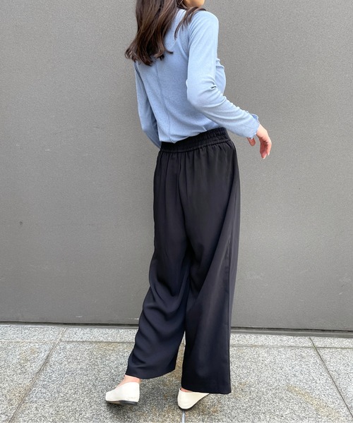 StyleSea（スタイルシー）の「ツータックワイドパンツ（その他パンツ・レディース・ブラック/ブルー/コーラル・FREE）」の8枚目の写真