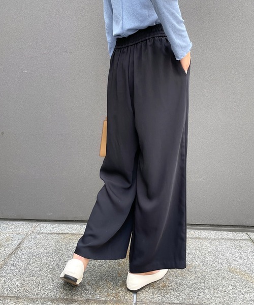 StyleSea（スタイルシー）の「ツータックワイドパンツ（その他パンツ・レディース・ブラック/ブルー/コーラル・FREE）」の12枚目の写真