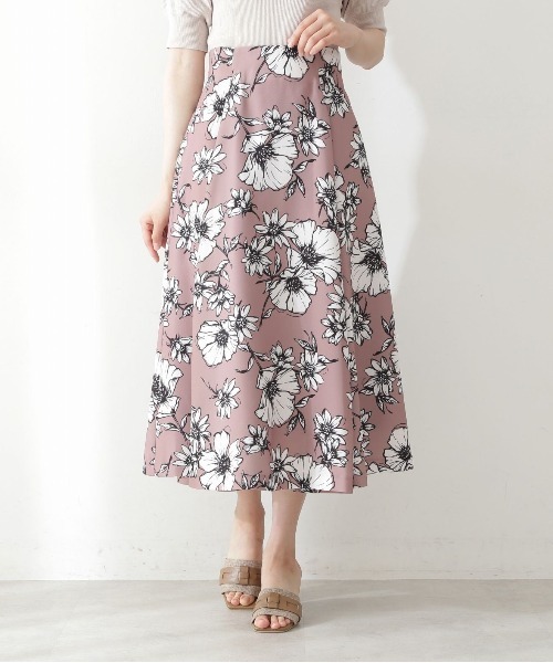 PROPORTION BODY DRESSING(プロポーションボディドレッシング)の「ビックフラワープリントスカート / 1212220810(スカート・レディース・ブラック/ベージュ/パープル・SMALL/MEDIUM)」の9枚目の写真