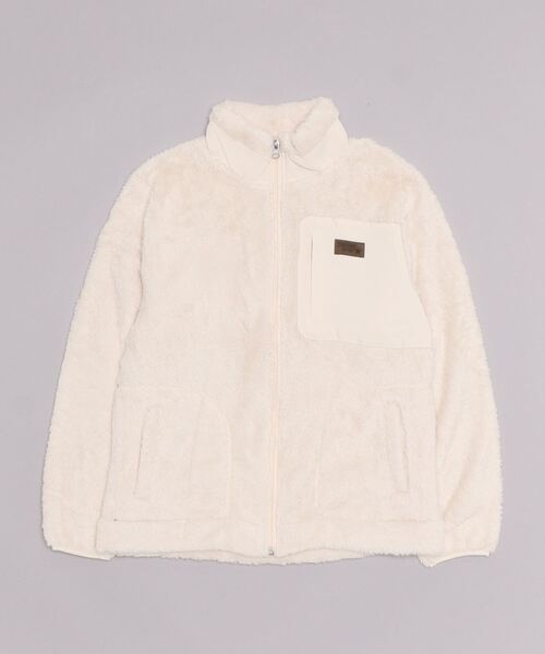 CONVERSE(コンバース)の「CONVERSE(コンバース)ボアフリース スタンドネックジップブルゾン レディース/ボアジャケット(ブルゾン・レディース・ベージュ/アイボリー/カーキ/ブラック/ブルー・M/L)」の10枚目の写真