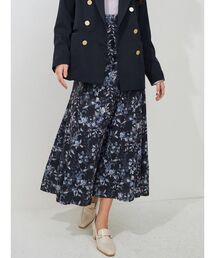 MERCURYDUO | ハイウエストセミフレアフラワースカート(スカート)