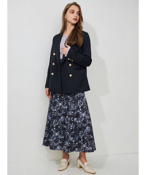 MERCURYDUO（マーキュリーデュオ）の「ハイウエストセミフレアフラワースカート（スカート・レディース・ピンク/イエロー/ネイビー・SMALL/MEDIUM）」の9枚目の写真