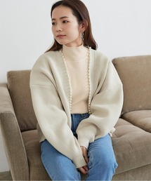 titivate | ﾌｨﾝｶﾞｰﾎｰﾙﾀｰﾄﾙﾘﾌﾞﾆｯﾄ(ニット/セーター)