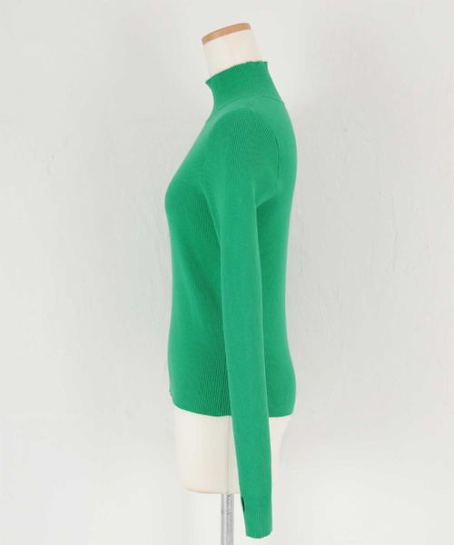 titivate（ティティベイト）の「フィンガーホールタートルリブニット（ニット/セーター・レディース・ブラック/ピンク/グリーン/アイボリー/グレイッシュベージュ・S/M/L）」の19枚目の写真