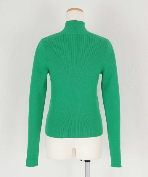 titivate（ティティベイト）の「フィンガーホールタートルリブニット（ニット/セーター・レディース・ブラック/ピンク/グリーン/アイボリー/グレイッシュベージュ・S/M/L）」の20枚目の写真