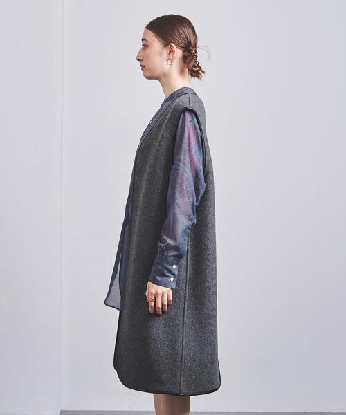 TICCA（ティッカ）の「＜TICCA＞リバーシブル ベスト（ノーカラーコート・レディース・グレー・FREE）」の3枚目の写真