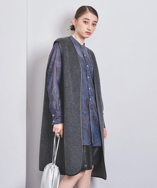 TICCA（ティッカ）の「＜TICCA＞リバーシブル ベスト（ノーカラーコート・レディース・グレー・FREE）」の5枚目の写真