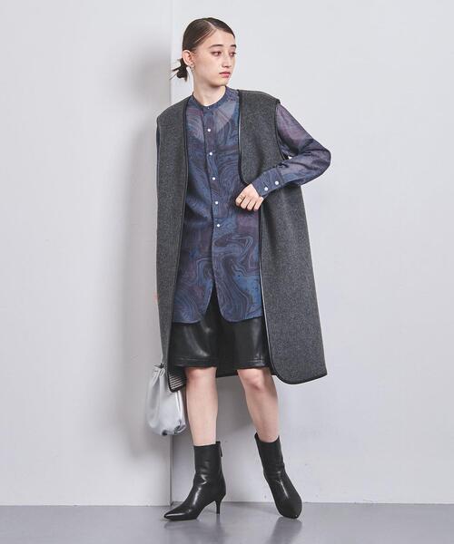 TICCA（ティッカ）の「＜TICCA＞リバーシブル ベスト（ノーカラーコート・レディース・グレー・FREE）」の6枚目の写真