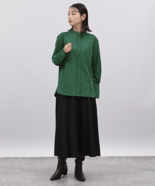 LAKOLE（ラコレ）の「バンドカラーブラウス / 164187（シャツ/ブラウス・レディース・ホワイト/ダークオリーブ/ブラック・SMALL/MEDIUM）」の6枚目の写真