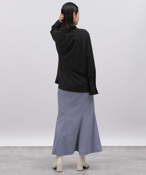 LAKOLE（ラコレ）の「バンドカラーブラウス / 164187（シャツ/ブラウス・レディース・ホワイト/ダークオリーブ/ブラック・SMALL/MEDIUM）」の17枚目の写真