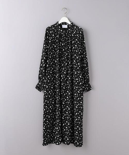 美品 ユナイテッドアローズ TOKYO 2,5万 総柄バンドカラーワンピース B 美品 ユナイテッドアローズ TOKYO 2,5万 総柄バンドカラー