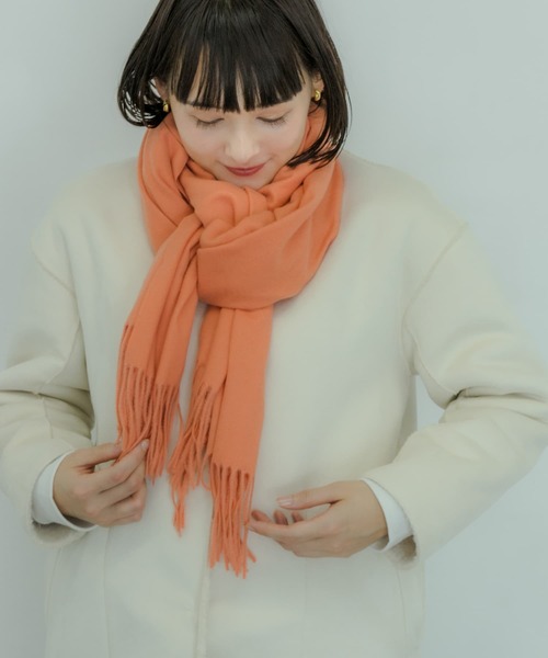 SMELLY(スメリー)の「ムジシンプルマフラー(マフラー・レディース・オレンジ/ブラック/グリーン/ベージュ/グレー・-)」の22枚目の写真