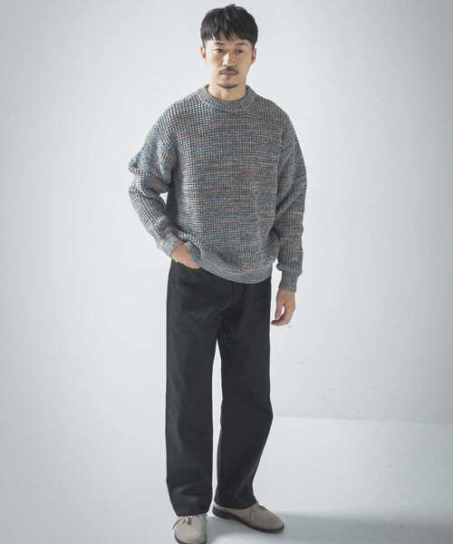 URBAN RESEARCH（アーバンリサーチ）の「3Gメランジワッフルクルーネックニット（ニット/セーター・メンズ・パープル系その他/ブルー系その他/レッド系その他・MEDIUM/SMALL/LARGE）」の7枚目の写真