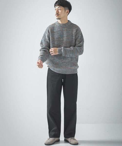 URBAN RESEARCH（アーバンリサーチ）の「3Gメランジワッフルクルーネックニット（ニット/セーター・メンズ・パープル系その他/ブルー系その他/レッド系その他・MEDIUM/SMALL/LARGE）」の8枚目の写真