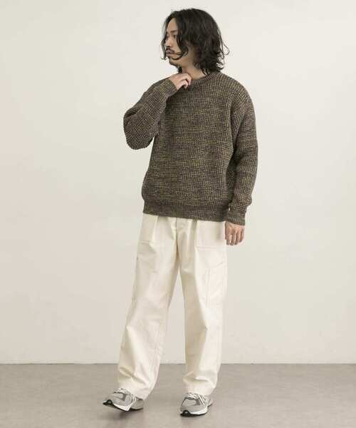 URBAN RESEARCH（アーバンリサーチ）の「3Gメランジワッフルクルーネックニット（ニット/セーター・メンズ・パープル系その他/ブルー系その他/レッド系その他・MEDIUM/SMALL/LARGE）」の16枚目の写真