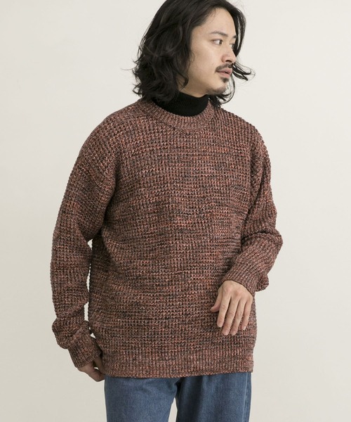 URBAN RESEARCH（アーバンリサーチ）の「3Gメランジワッフルクルーネックニット（ニット/セーター・メンズ・パープル系その他/ブルー系その他/レッド系その他・MEDIUM/SMALL/LARGE）」の17枚目の写真