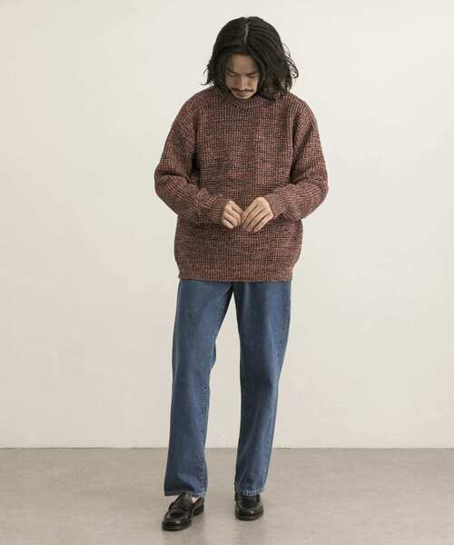 URBAN RESEARCH（アーバンリサーチ）の「3Gメランジワッフルクルーネックニット（ニット/セーター・メンズ・パープル系その他/ブルー系その他/レッド系その他・MEDIUM/SMALL/LARGE）」の20枚目の写真