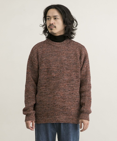 URBAN RESEARCH（アーバンリサーチ）の「3Gメランジワッフルクルーネックニット（ニット/セーター・メンズ・パープル系その他/ブルー系その他/レッド系その他・MEDIUM/SMALL/LARGE）」の21枚目の写真