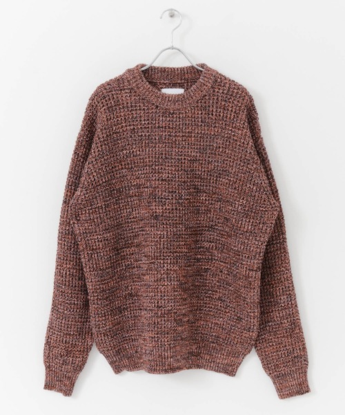 URBAN RESEARCH（アーバンリサーチ）の「3Gメランジワッフルクルーネックニット（ニット/セーター・メンズ・パープル系その他/ブルー系その他/レッド系その他・MEDIUM/SMALL/LARGE）」の12枚目の写真