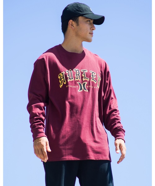 Hurley （ハーレー）の「M OLD ARC LOGO L/S TEE / ハーレー ロングTシャツ（Tシャツ/カットソー・メンズ・マルーン/チャコールグレー/ダークグリーン・LARGE/MEDIUM/SMALL/X-LARGE）」の7枚目の写真
