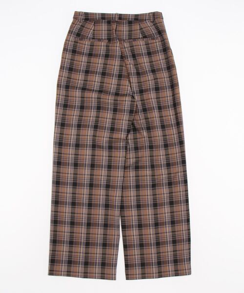 Morris & Sons(モリスアンドサンズ)の「MORRIS & SONS | ワイドスラックス チェック WOMEN(スラックス・レディース・ブラウン系その他・0/1)」の2枚目の写真