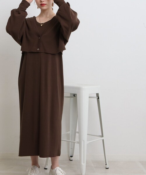 Cutie Blonde（キューティーブロンド）の「◆アンサンブルワンピース（ワンピース・レディース・ピンク系/ブラウン系/ブラック・00）」の3枚目の写真