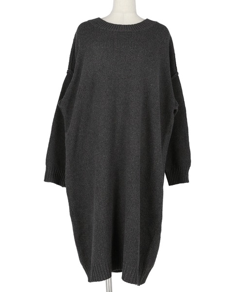 coca(coca)(コカ)の「ゆる編みニットワンピ(ワンピース・レディース・チャコール/カーキ・ONE SIZE)」の17枚目の写真