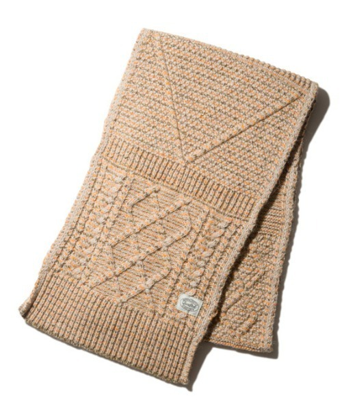 Snow Peak(スノーピーク)の「Alpaca Mixed Knit Stole(マフラー・メンズ・アイボリー/マスタード・FREE)」の2枚目の写真