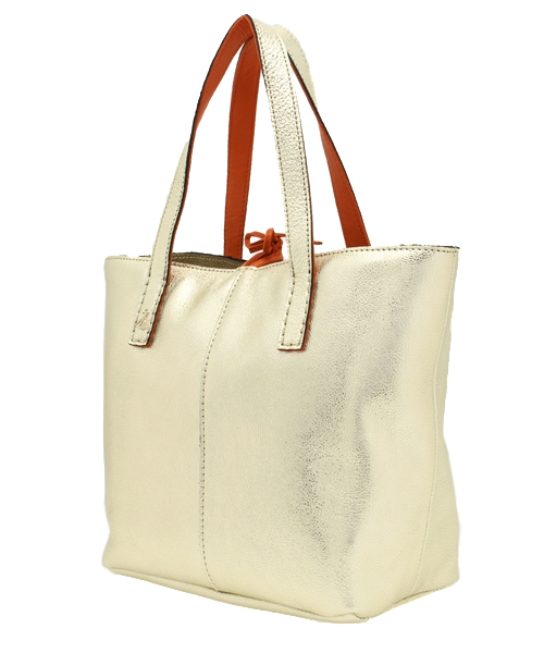 collex（コレックス）の「tepe・colxコラボレザーバッグSメタリック（トートバッグ・レディース・ゴールド・FREE）」の8枚目の写真