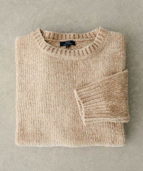 ITEMS URBANRESEARCH(アイテムズ アーバンリサーチ)の「モールクルーネックニット(ニット/セーター・メンズ・ネイビー/レッド/ベージュ/カーキ・MEDIUM/LARGE)」の2枚目の写真