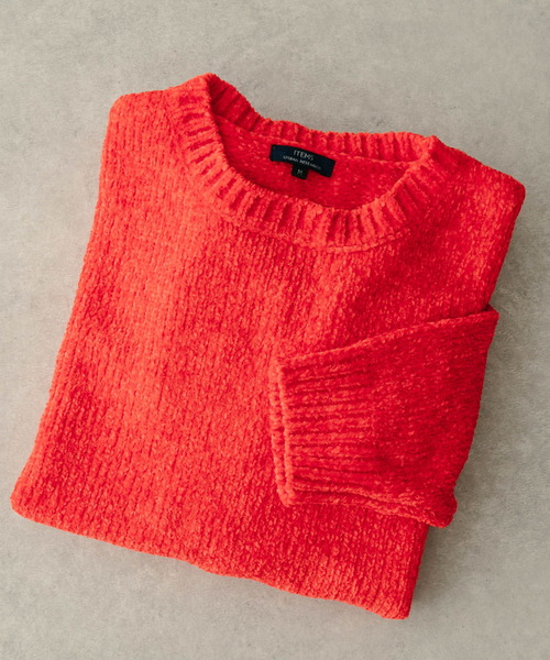 ITEMS URBANRESEARCH(アイテムズ アーバンリサーチ)の「モールクルーネックニット(ニット/セーター・メンズ・ネイビー/レッド/ベージュ/カーキ・MEDIUM/LARGE)」の4枚目の写真