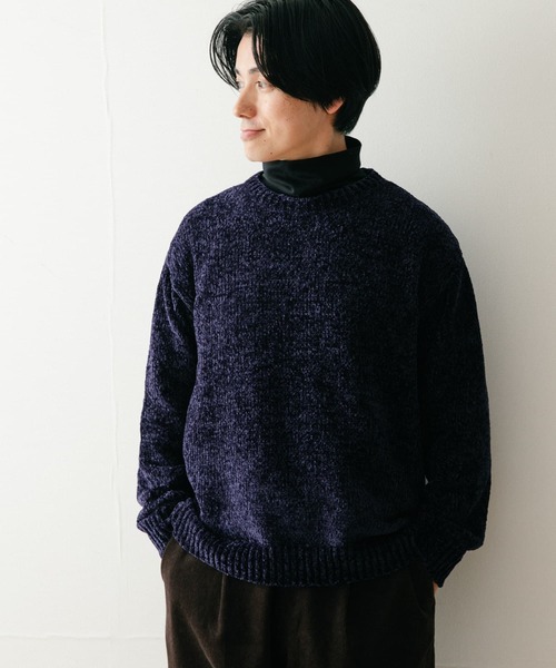 ITEMS URBANRESEARCH(アイテムズ アーバンリサーチ)の「モールクルーネックニット(ニット/セーター・メンズ・ネイビー/レッド/ベージュ/カーキ・MEDIUM/LARGE)」の10枚目の写真